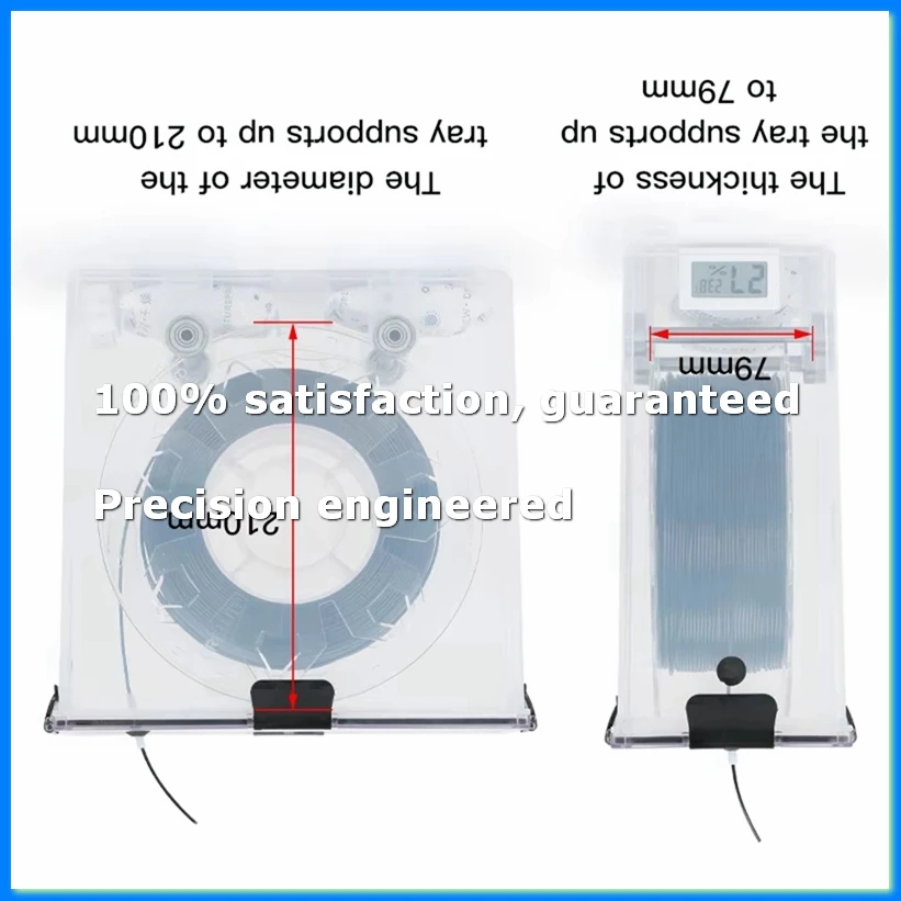 2Pcs 3D Printer Filament Dryer Box Airtight and Moisture- Real-Time Monitoring for 3D Printer PLA ABS Filaments-A07G
2Pcs 3D Printer Filament Dryer Box Airtight and Moisture- Real-Time Monitoring for 3D Printer PLA ABS Filaments-A07G
