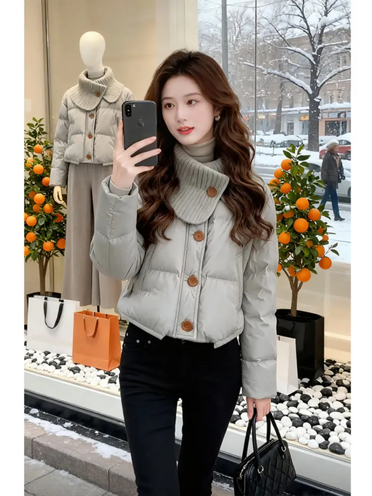 Thiened Knitted ort down Cotton Jaet Women's Winter Faion Large Size Coat Stand Collar Korean Sle Loose Fit Cotton ...
Thiened Knitted ort down Cotton Jaet Women's Winter Faion Large Size Coat Stand Collar Korean Sle Loose Fit Cotton ...