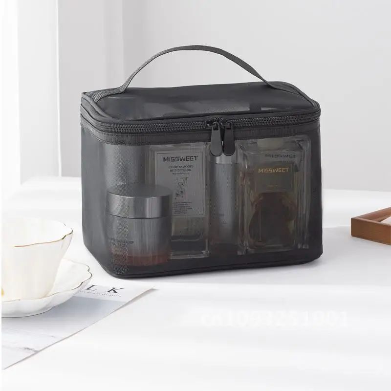 Double Layer Mesh Makeup Bag Large Capacity Portable Manicure Cosmetics Storage Wash Bag Urban Minimalist Solid Color
Double Layer Mesh Makeup Bag Large Capacity Portable Manicure Cosmetics Storage Wash Bag Urban Minimalist Solid Color