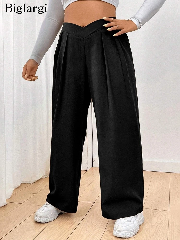 Plus Size Summer Wide Leg Long Pant Women Casual Loose Pleated Fashion Ladies Trousers Irregular High Waist Woman Pants
Plus Size Summer Wide Leg Long Pant Women Casual Loose Pleated Fashion Ladies Trousers Irregular High Waist Woman Pants