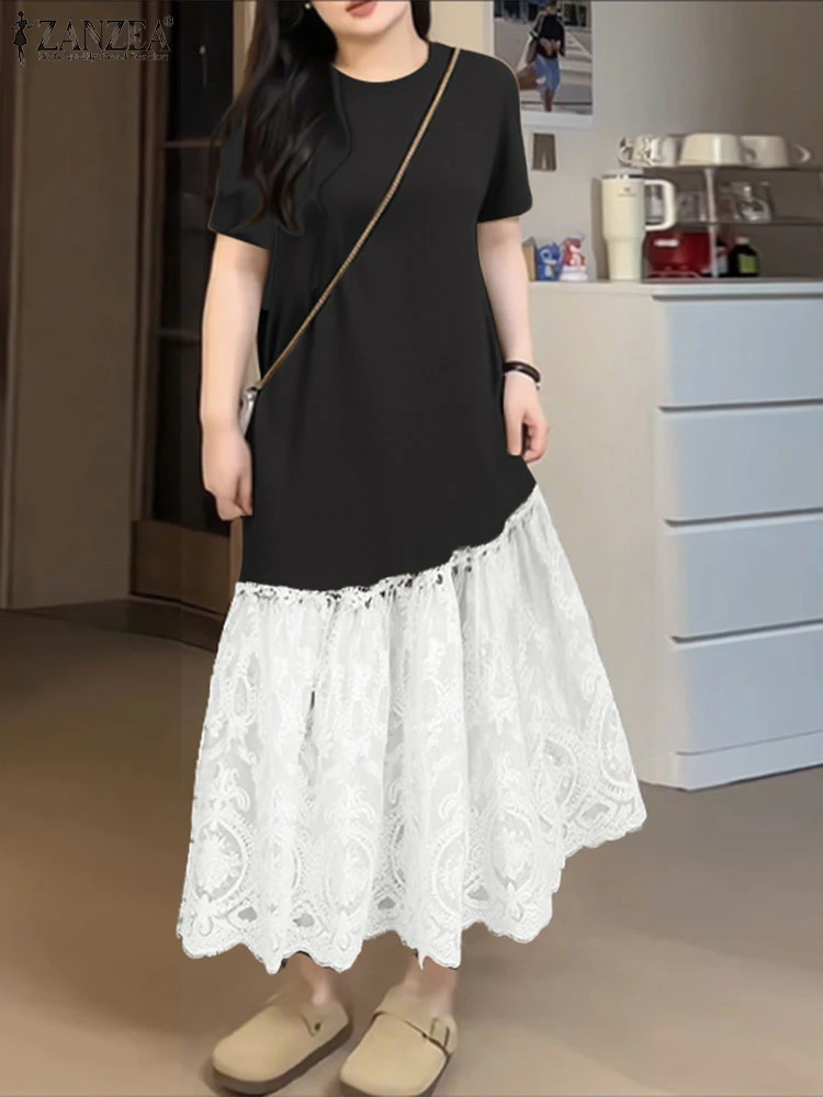 ZANZEA Vintage Lace Dress Women Short Sleeve Patchwork Sundress Loose Party Robe 2025 Fashion Solid Casual OL Work Vestidos
ZANZEA Vintage Lace Dress Women Short Sleeve Patchwork Sundress Loose Party Robe 2025 Fashion Solid Casual OL Work Vestidos