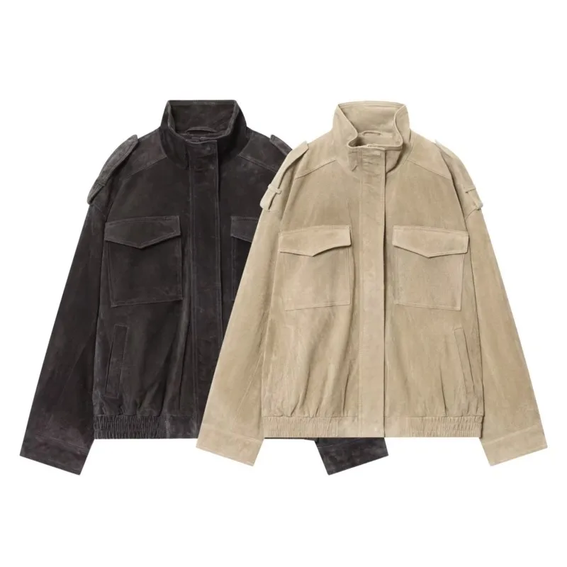 HipSeam Women Suede Leather Jacket Autumn High Collar Long Sleeve Jacket With Zipper Pocket Lady Coats Causal Female Chic Tops
HipSeam Women Suede Leather Jacket Autumn High Collar Long Sleeve Jacket With Zipper Pocket Lady Coats Causal Female Chic Tops