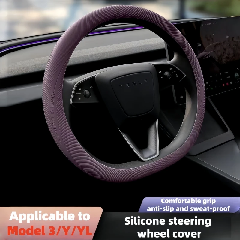 Universal Silicone Car Steering Wheel Cover for Tesla Model Y/YL/Model 3 Anti-Slip Sweatproof Round/D-Shaped Fit for All S
Universal Silicone Car Steering Wheel Cover for Tesla Model Y/YL/Model 3 Anti-Slip Sweatproof Round/D-Shaped Fit for All S