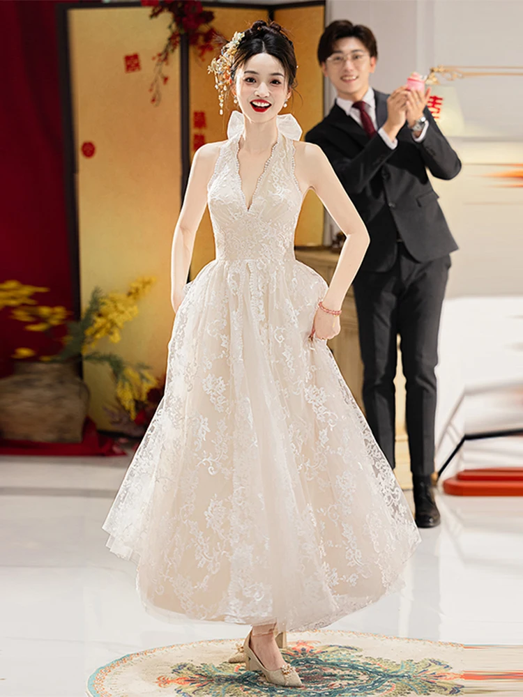 Ele Lace Bridal Gown Ne Hanging Sle Wedding Dr for Engagement And Reception Parties Lightweight Luxury New Arrivals
Ele Lace Bridal Gown Ne Hanging Sle Wedding Dr for Engagement And Reception Parties Lightweight Luxury New Arrivals