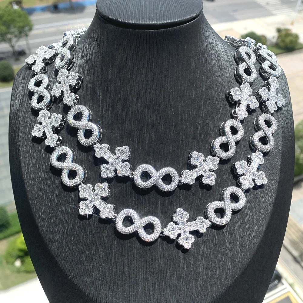 HOT NEW fashion Iced Out Bling 5A Cubic Zirconia Cross Infinity Cuban Link Chain for Women Necklace Choker Hip Hop Cz Jewelry
HOT NEW fashion Iced Out Bling 5A Cubic Zirconia Cross Infinity Cuban Link Chain for Women Necklace Choker Hip Hop Cz Jewelry