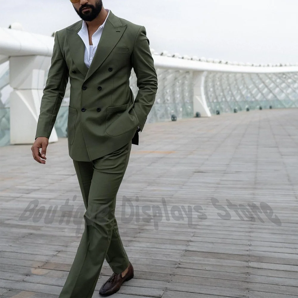 Elegant Chic Men Suit Jacket Pants Slim Fit Double Breasted 2 Piece Outfit Business Meetings Groom Wedding Set Smart Casual
Elegant Chic Men Suit Jacket Pants Slim Fit Double Breasted 2 Piece Outfit Business Meetings Groom Wedding Set Smart Casual