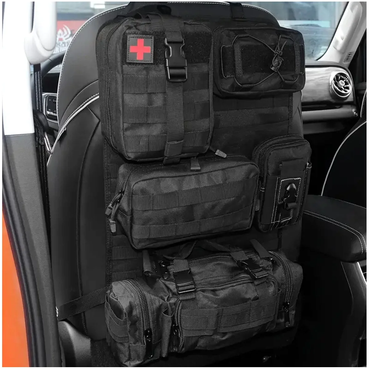 6-Piece Heavy-Duty MOLLE-Compatible Car Seat Organizer Set – Adjustable Straps, Reinforced Back Panel, Universal Fit for Jeeps, Trucks & SUVs – Durable 900D Nylon Storage Pouches for Gear, First Aid Kits, Tools & Essentials – Mounts on Seats, Trunk Lid or
6-Piece Heavy-Duty MOLLE-Compatible Car Seat Organizer Set – Adjustable Straps, Reinforced Back Panel, Universal Fit for Jeeps, Trucks & SUVs – Durable 900D Nylon Storage Pouches for Gear, First Aid Kits, Tools & Essentials – Mounts on Seats, Trunk Lid or