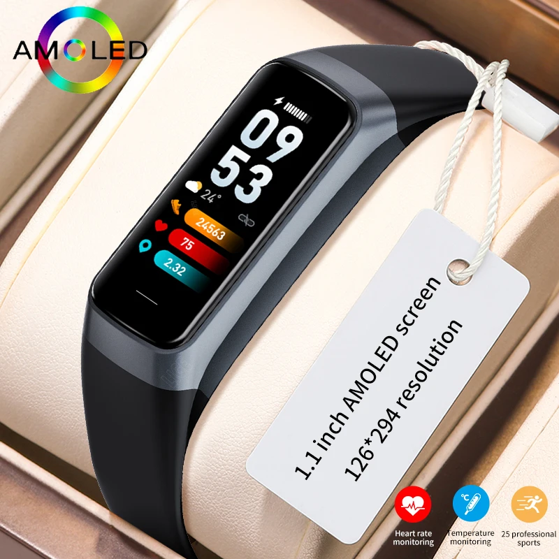LIGE AMOLED Smart Watch Band 2026 Men Women Heart Rate Blood Oxygen Temperature Smartwatch Waterproof Sports Fitness Bracelet
LIGE AMOLED Smart Watch Band 2026 Men Women Heart Rate Blood Oxygen Temperature Smartwatch Waterproof Sports Fitness Bracelet