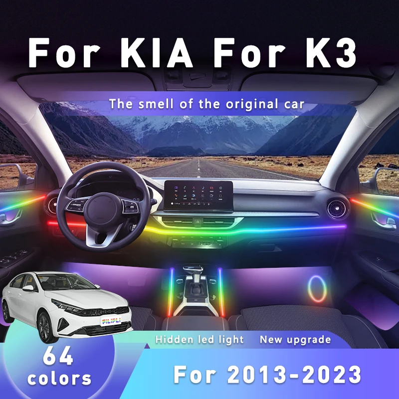 FILIPLI For KIA K3 For 2013-2023 Music Sync Dynamic Atmosphere Light Multi Color Car LED Strip With App Control Easy To Install
FILIPLI For KIA K3 For 2013-2023 Music Sync Dynamic Atmosphere Light Multi Color Car LED Strip With App Control Easy To Install