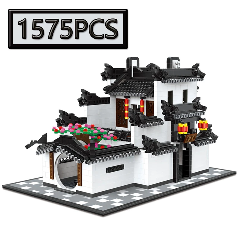 MOC 1575PCS New Chinese Huizhou Style Architecture Set Urban Street View Model Building Blocks Children's Puzzle Toys
MOC 1575PCS New Chinese Huizhou Style Architecture Set Urban Street View Model Building Blocks Children's Puzzle Toys