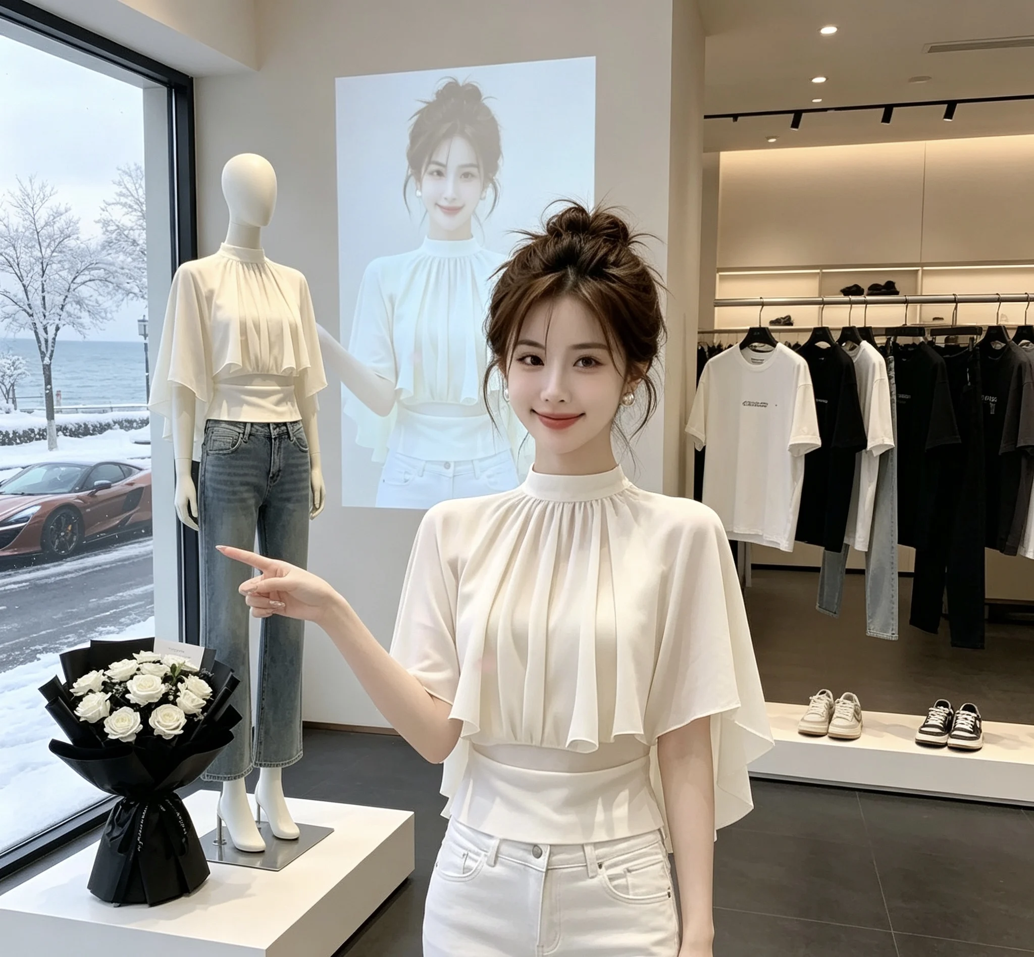 Elegant Summer New Design Women's Shawl Collar Chiffon Top Slimming Waistline Thin Style Versatile Short Sleeve Shirt
Elegant Summer New Design Women's Shawl Collar Chiffon Top Slimming Waistline Thin Style Versatile Short Sleeve Shirt