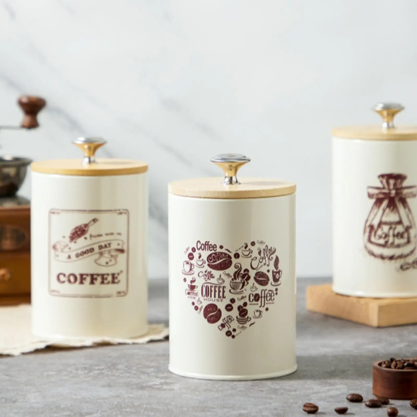 3x Canister Sets Rustic Storage Carbon Steel Cereals Sealing Container Jars for Flour Farmhouse Dry Food Pantry Kitchen Counter
3x Canister Sets Rustic Storage Carbon Steel Cereals Sealing Container Jars for Flour Farmhouse Dry Food Pantry Kitchen Counter