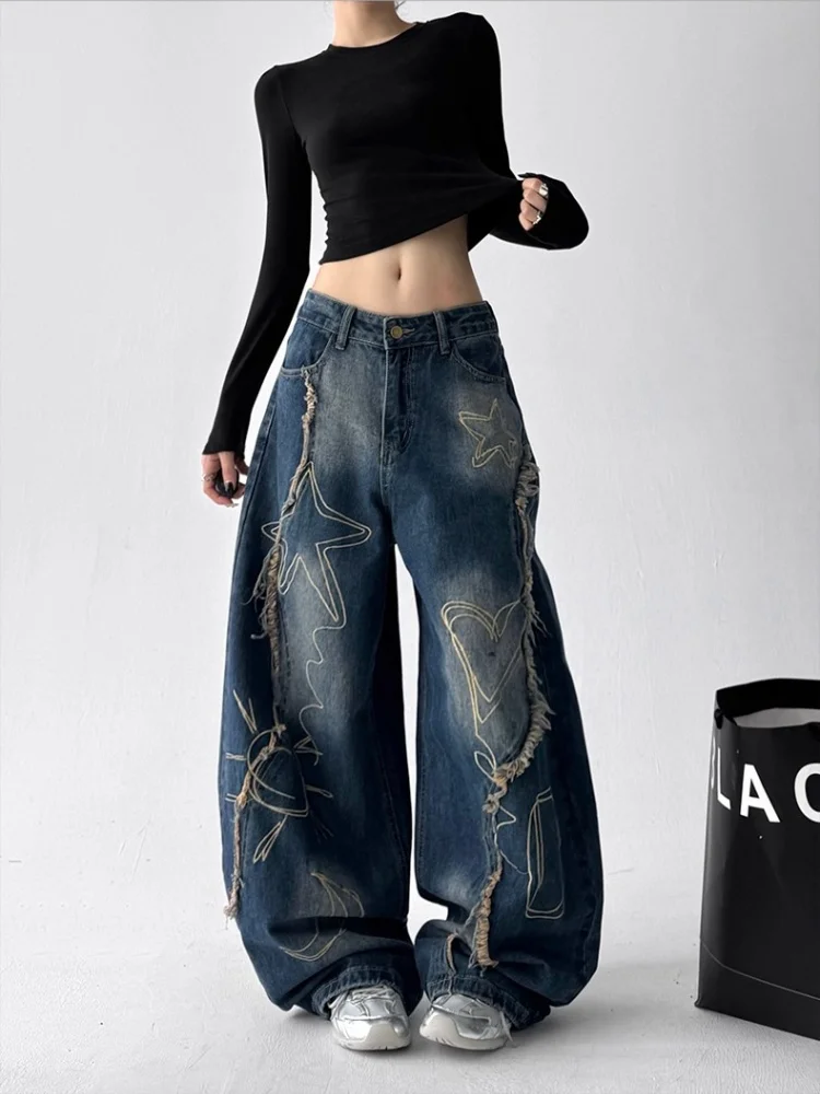 Синие тяжелые джинсы с завышенной талией, узкие прямые широкие брюки для женщин, осенние новые повседневные джинсы свободного покроя
Синие тяжелые джинсы с завышенной талией, узкие прямые широкие брюки для женщин, осенние новые повседневные джинсы свободного покроя