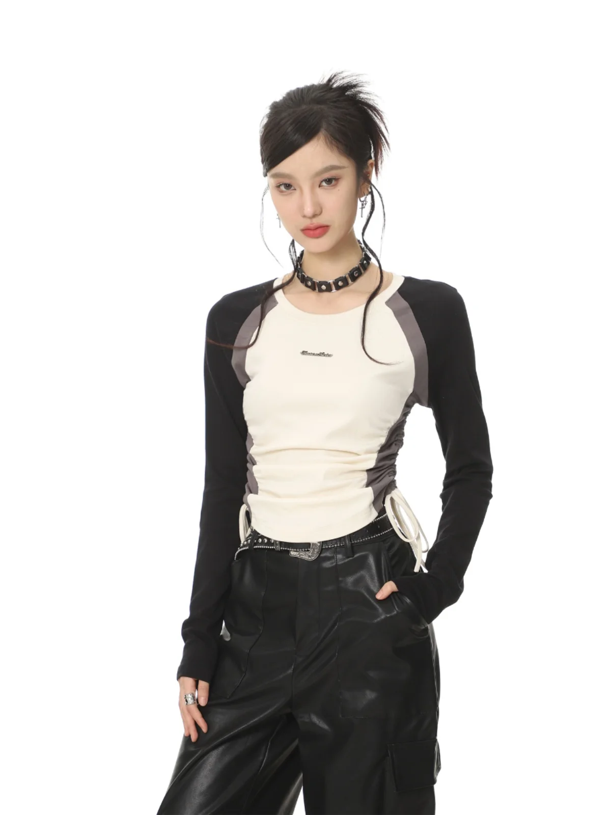 November American Color Block Long Sleeve Shoulder Insert T Shirt Women Spring Autumn Spicy Girl Drawstring Slim Short Irregu...
November American Color Block Long Sleeve Shoulder Insert T Shirt Women Spring Autumn Spicy Girl Drawstring Slim Short Irregu...