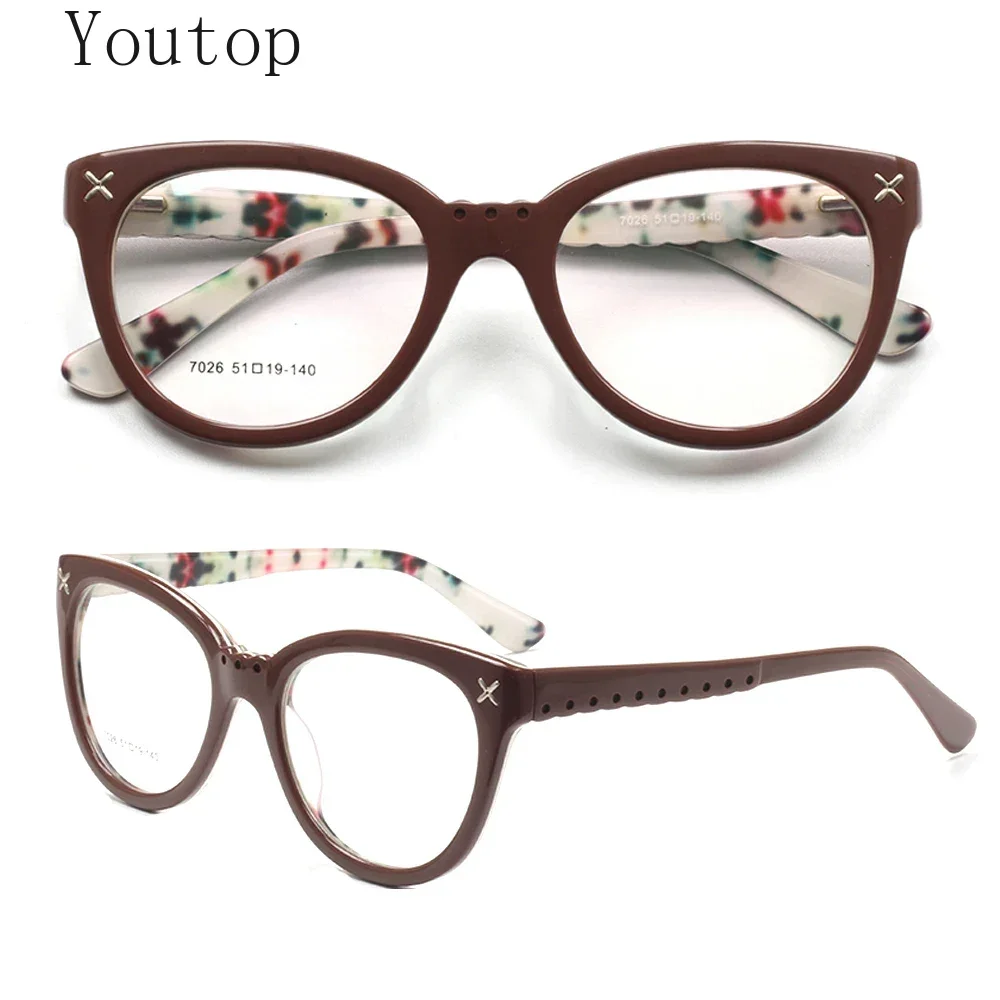 Women Round Eyeglass Frames for Women Cat Eye Glasses Frame Prescription Eyewear Retro Vintage Flower Patterned Black Spectacles
Women Round Eyeglass Frames for Women Cat Eye Glasses Frame Prescription Eyewear Retro Vintage Flower Patterned Black Spectacles