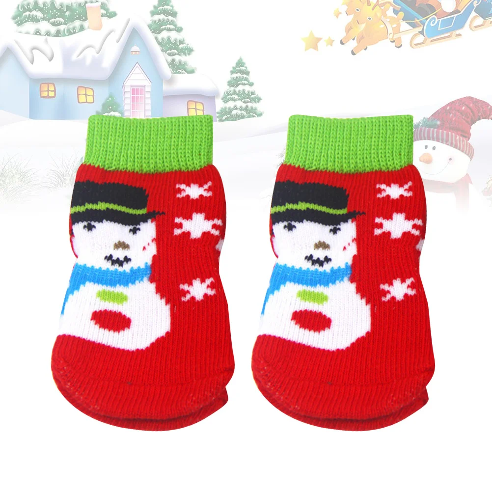 4Pcs Pet Warm Socks Cotton Anti-Slip Cartoon Doggie Socks for Cold Snow Ice Protection Footwear Climb Safe Use
4Pcs Pet Warm Socks Cotton Anti-Slip Cartoon Doggie Socks for Cold Snow Ice Protection Footwear Climb Safe Use
