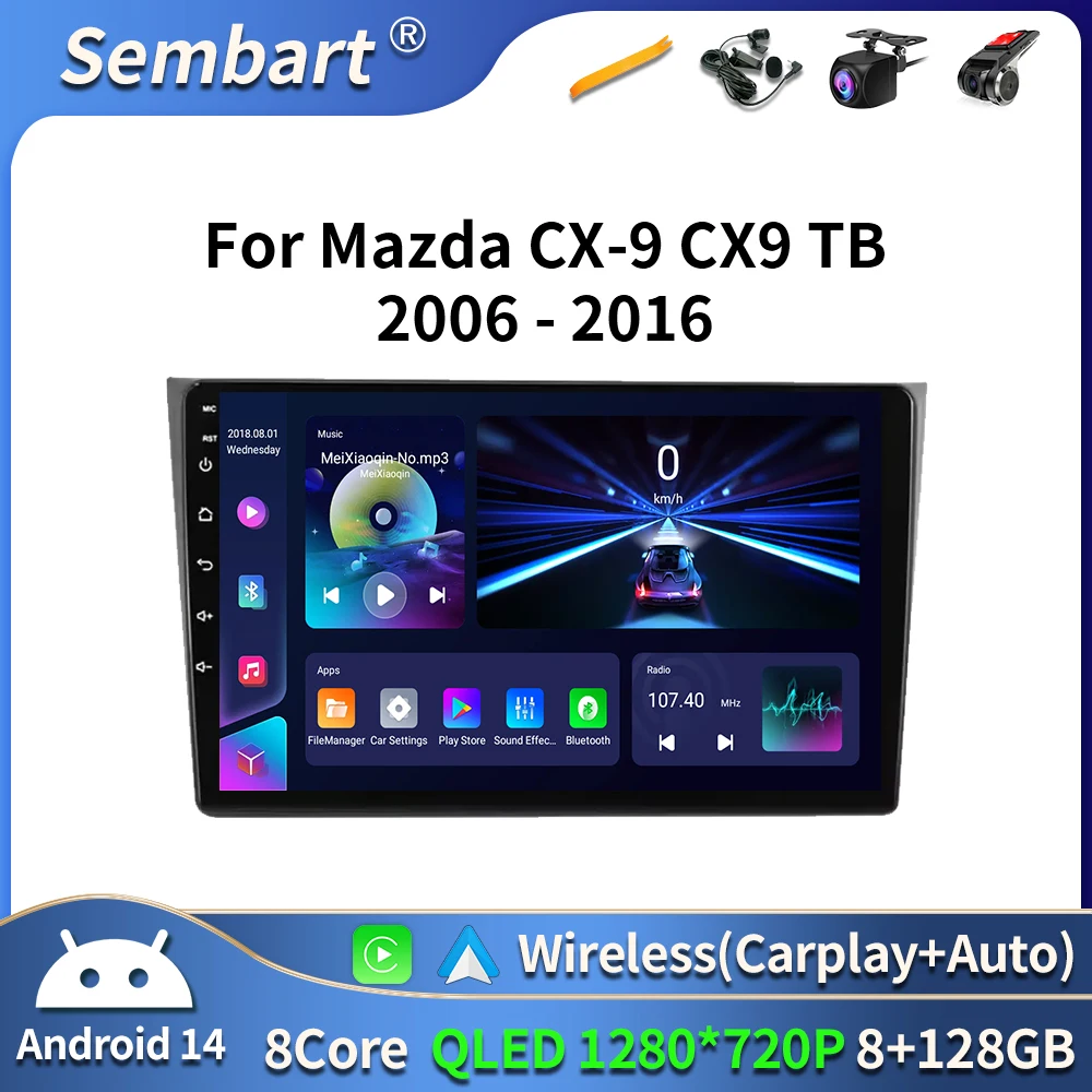 Car Radio Android 16 Carplay Auto For Mazda CX9 CX-9 TB 2006 2007 2008 2009 2010 2016 Multimedia Player Video Stereo WIFI+4G DSP
Car Radio Android 16 Carplay Auto For Mazda CX9 CX-9 TB 2006 2007 2008 2009 2010 2016 Multimedia Player Video Stereo WIFI+4G DSP