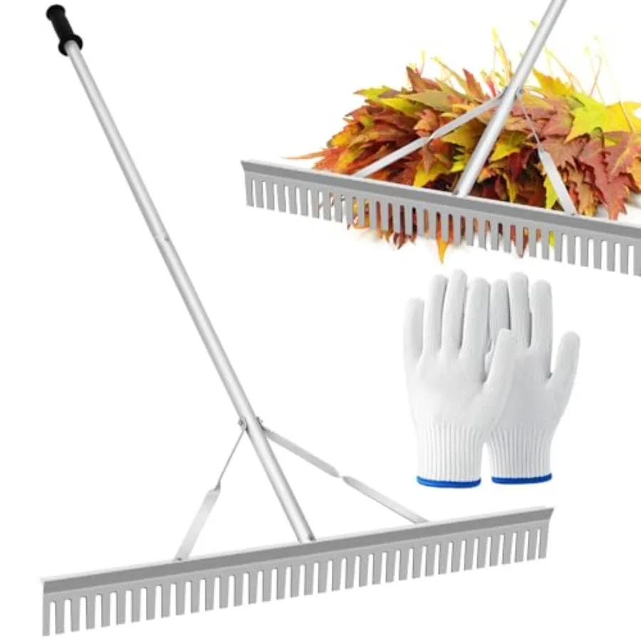Aluminum Landscape RakeLandscape Rake 36" Leaf Rake Tool for Loosening Soil Lawn Care Weeding Lake Garden Pond Beach Landscapin
Aluminum Landscape RakeLandscape Rake 36" Leaf Rake Tool for Loosening Soil Lawn Care Weeding Lake Garden Pond Beach Landscapin