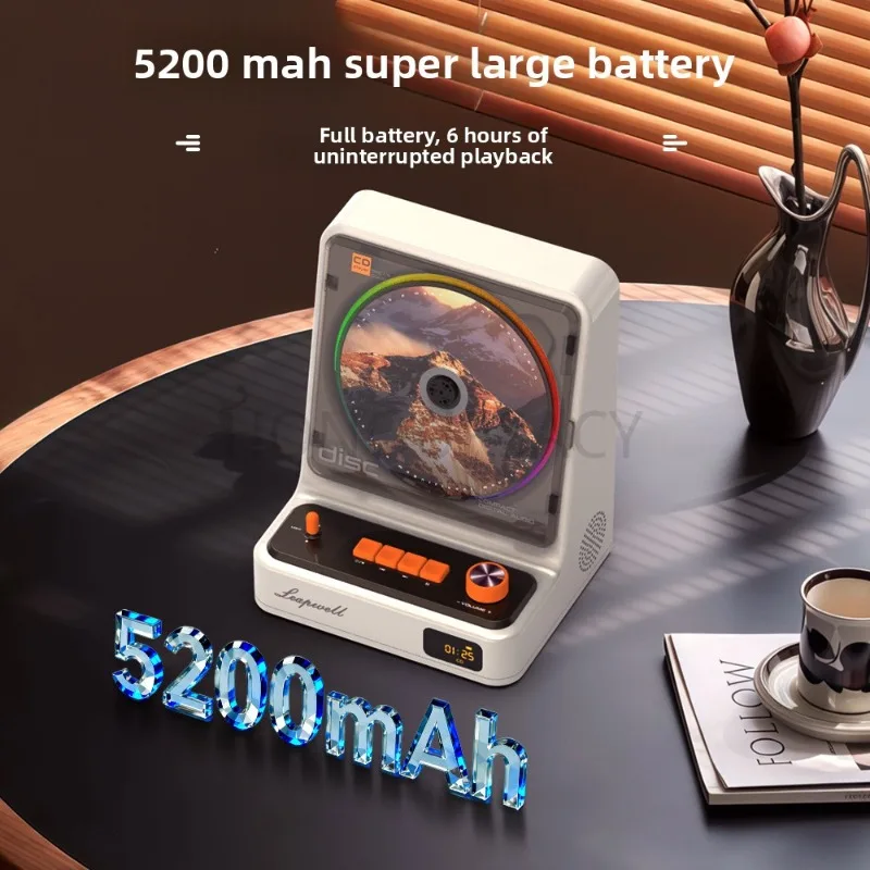 Desktop CD Player with RGB Light Bluetooth Speaker Rechargeable Portable CD Player for Music Lovers
Desktop CD Player with RGB Light Bluetooth Speaker Rechargeable Portable CD Player for Music Lovers