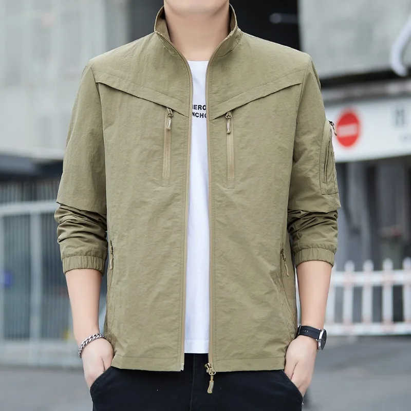 Men's Spring Stand up Collar Jacket Casual Loose plus Size Outdoor Workwear Multi Bag Fashionable
Men's Spring Stand up Collar Jacket Casual Loose plus Size Outdoor Workwear Multi Bag Fashionable