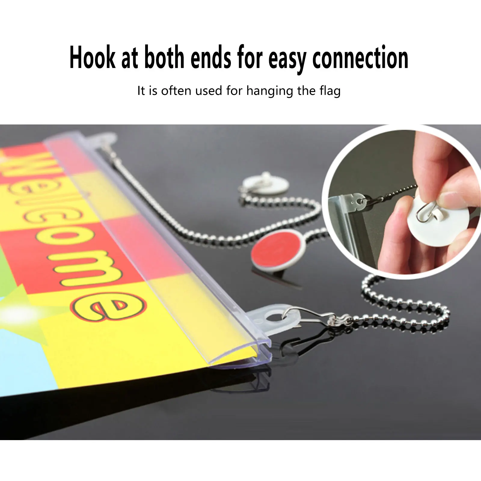 10Pcs Reliable Poster Metal Chain Hanger Replacement Hanging Chain for Banners Sturdy Design for Long Term Use in Retail Spaces
10Pcs Reliable Poster Metal Chain Hanger Replacement Hanging Chain for Banners Sturdy Design for Long Term Use in Retail Spaces