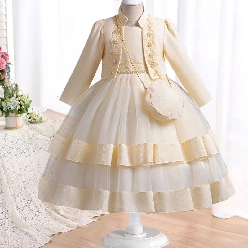 Long sleeved Birthday Party Elegant Evening Dress Performance Fluffy Girl Princess Dress 2025 New Baby Dress
Long sleeved Birthday Party Elegant Evening Dress Performance Fluffy Girl Princess Dress 2025 New Baby Dress
