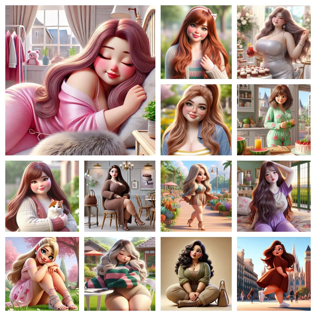 Cute Plus Size Girls Diy Diamond Painting Cartoon Fat Girl Picture Diamond Embroidery BBW Mosaic Oil Painting Home Wall Decor
Cute Plus Size Girls Diy Diamond Painting Cartoon Fat Girl Picture Diamond Embroidery BBW Mosaic Oil Painting Home Wall Decor