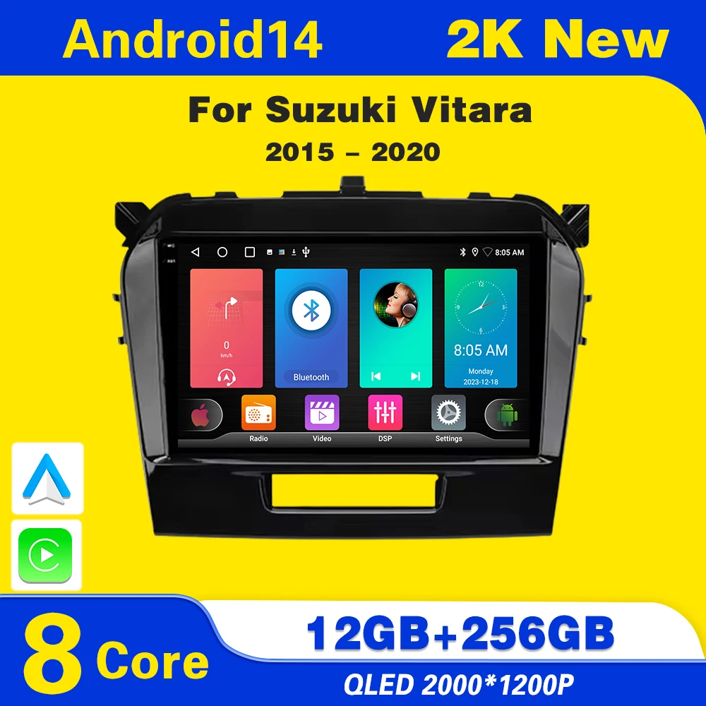 Android 14 Carplay For Suzuki Vitara 2015 2016 2017 - 2020 Auto Car Radio Multimedia Player Stereo video Head Unit WiFi 4G BT
Android 14 Carplay For Suzuki Vitara 2015 2016 2017 - 2020 Auto Car Radio Multimedia Player Stereo video Head Unit WiFi 4G BT