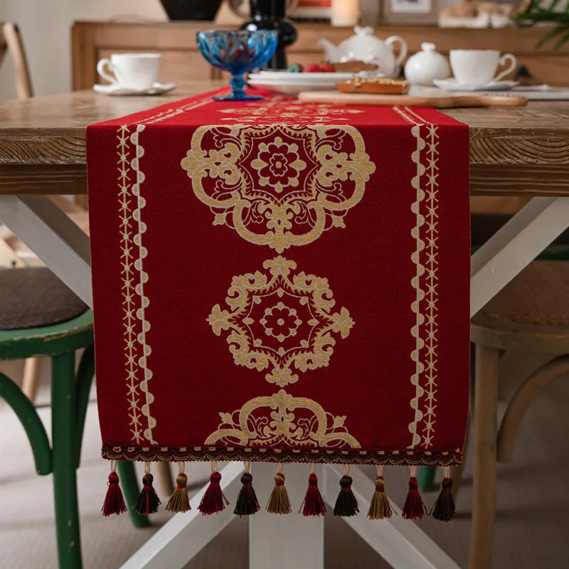 Retro Cotton Blend Rectangle Tassel Table Runner With Floral Pattern Type, For Holiday Wedding Long Dining Table Decoration
Retro Cotton Blend Rectangle Tassel Table Runner With Floral Pattern Type, For Holiday Wedding Long Dining Table Decoration