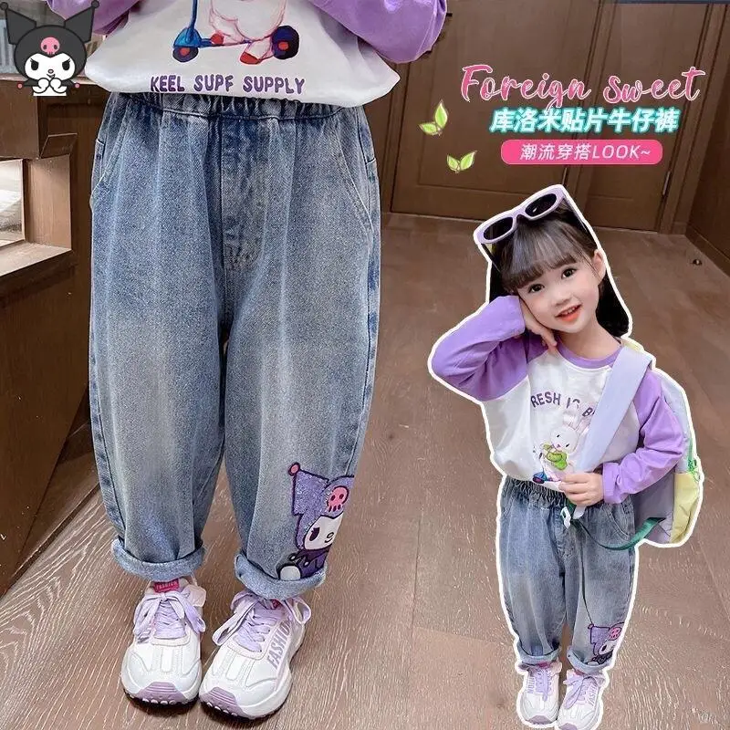 Kuromi Girls Cartoon Sequin Dad Pants Anime Kawaii Sanrio Jeans Spring and Autumn New Style Fashionable Sweet Soft Comfortable
Kuromi Girls Cartoon Sequin Dad Pants Anime Kawaii Sanrio Jeans Spring and Autumn New Style Fashionable Sweet Soft Comfortable