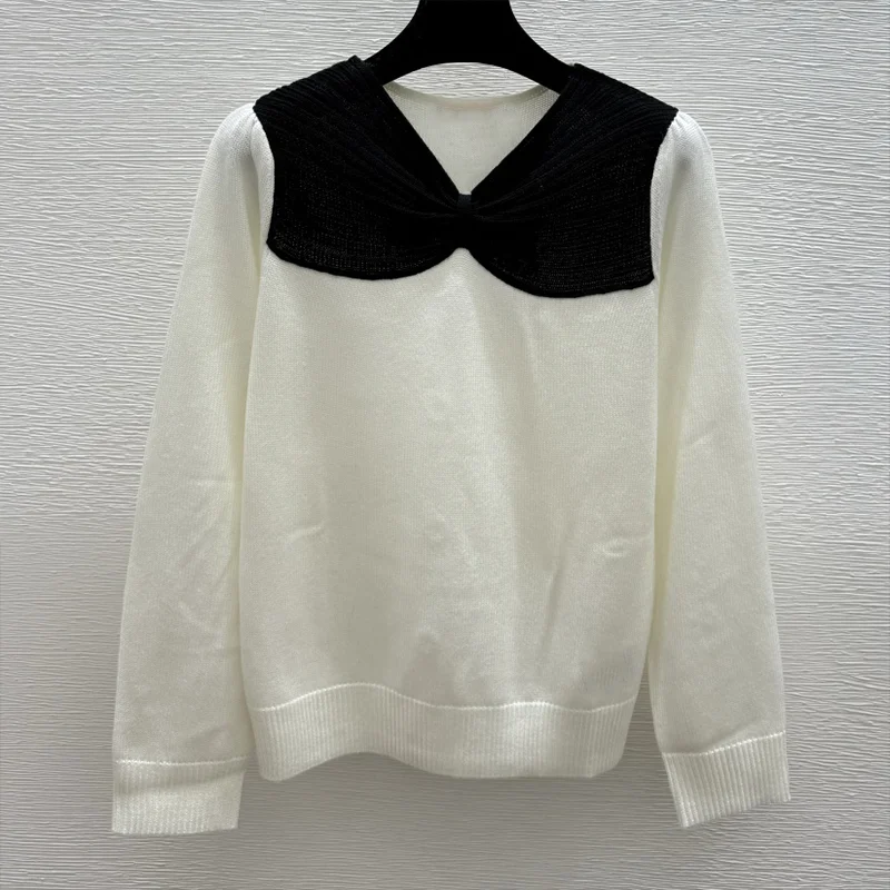 Высококачественный женский полосатый пуловер с галстуками-бабочками - модный модный осенне-зимний свитер 251102240
Высококачественный женский полосатый пуловер с галстуками-бабочками - модный модный осенне-зимний свитер 251102240