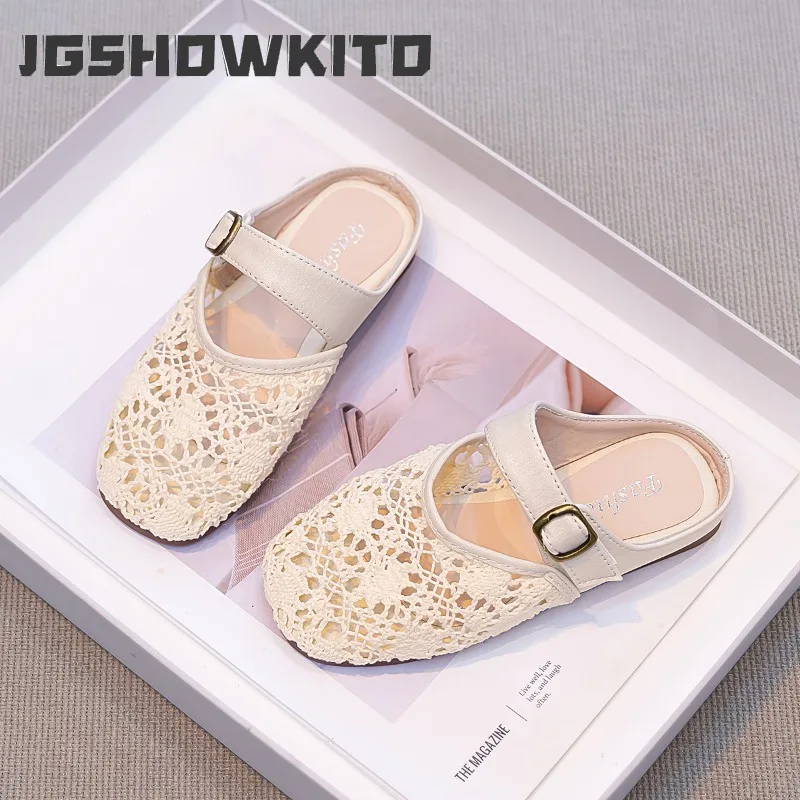JGSHOWKITO Outdoor Kids Summer Causal Slippers New Retro Beige Flat Shoes for Girls Soft Non-slip Children's Hollow-out Slippers
JGSHOWKITO Outdoor Kids Summer Causal Slippers New Retro Beige Flat Shoes for Girls Soft Non-slip Children's Hollow-out Slippers