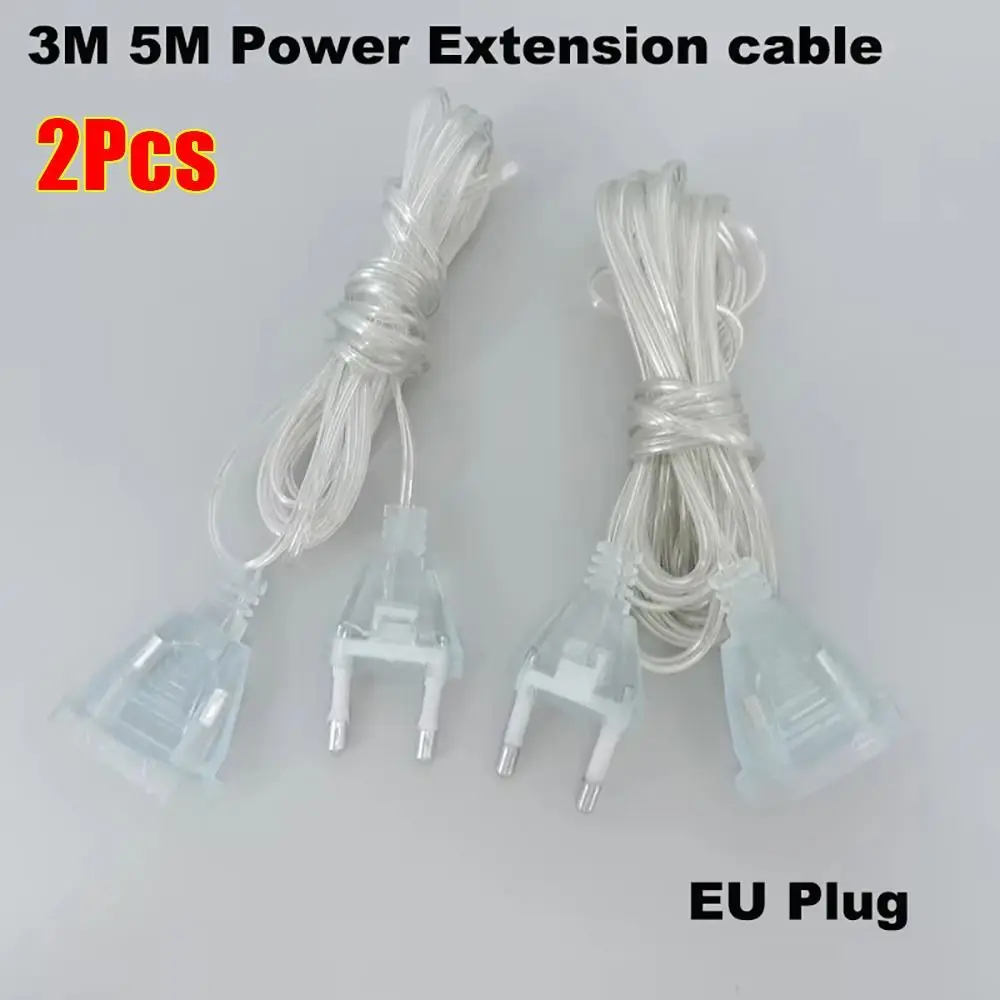 2Pcs 3M/5M Power Extension Cable EU Plug 220V Led Light String Transparent Home Holiday Party DIY String Light
2Pcs 3M/5M Power Extension Cable EU Plug 220V Led Light String Transparent Home Holiday Party DIY String Light