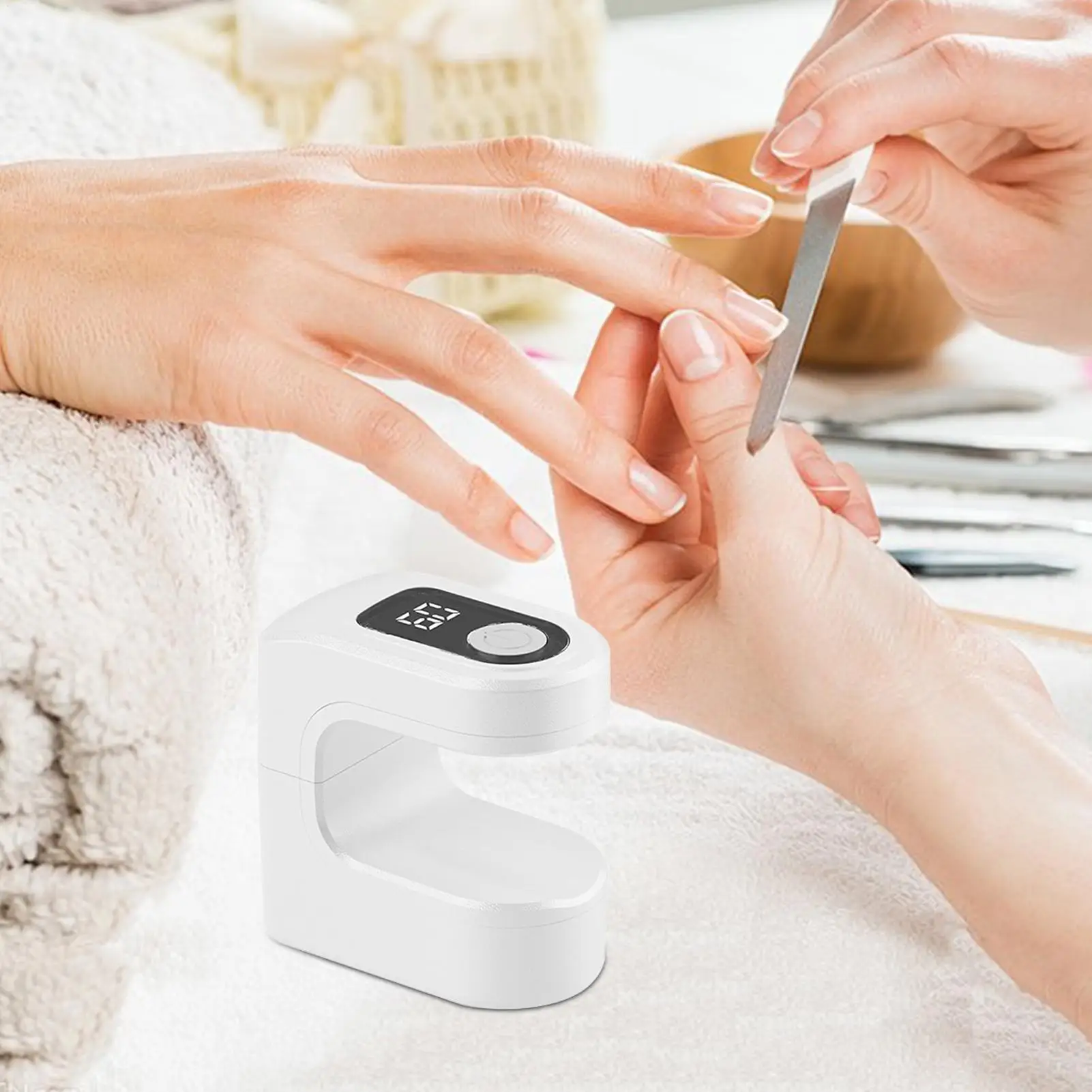 Mini Nail Lamp USB Charging Fingernail Drying Tool Nail Curing Light With 2 Timing Modes For Manicure Pedicure Studio Salon Road
Mini Nail Lamp USB Charging Fingernail Drying Tool Nail Curing Light With 2 Timing Modes For Manicure Pedicure Studio Salon Road