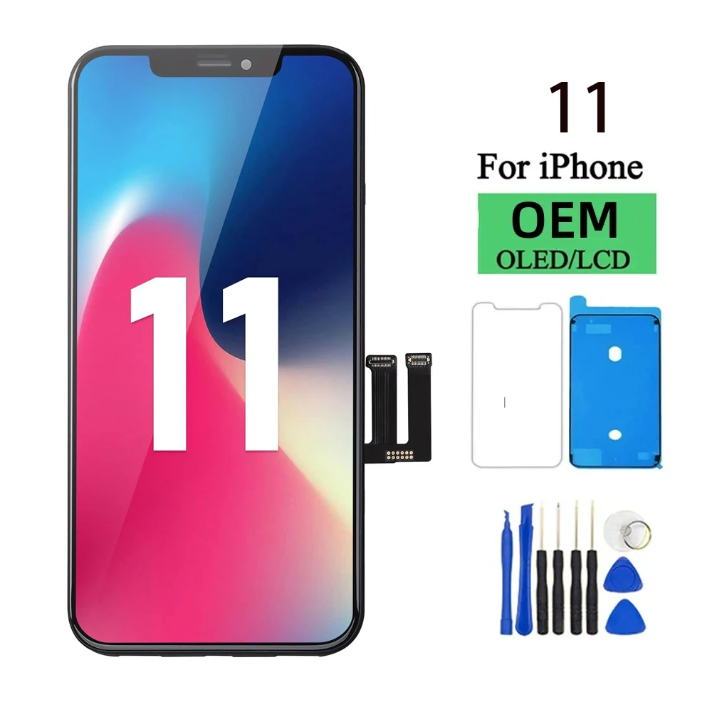 OEM OLED Pantalla for iphone 11 LCD Display Touch Screen Digitizer Assembly for iPhone 11 LCD Replacement
OEM OLED Pantalla for iphone 11 LCD Display Touch Screen Digitizer Assembly for iPhone 11 LCD Replacement