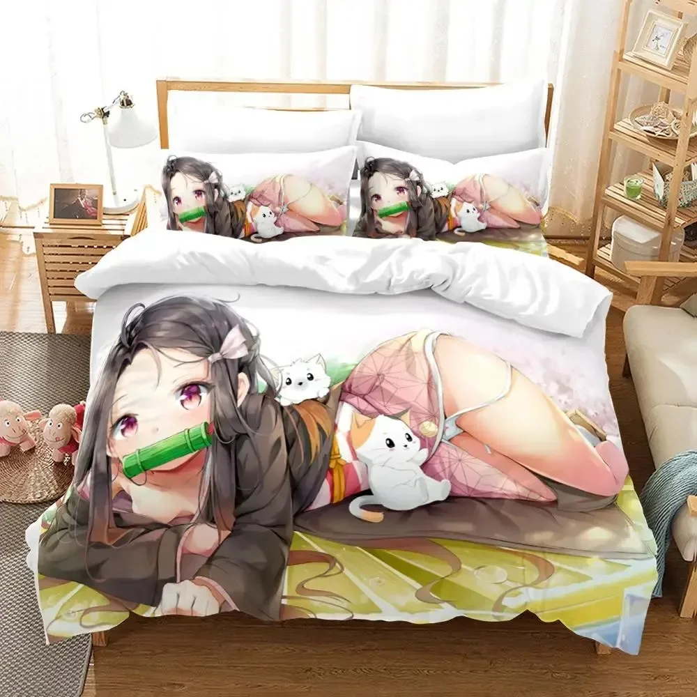 Japan Cartoon Anime Demon Slayer Bedding Set Printing Microfiber Printed Bed Set Duvet Cover Linen Sheet Quilt Cover Queen Size
Japan Cartoon Anime Demon Slayer Bedding Set Printing Microfiber Printed Bed Set Duvet Cover Linen Sheet Quilt Cover Queen Size