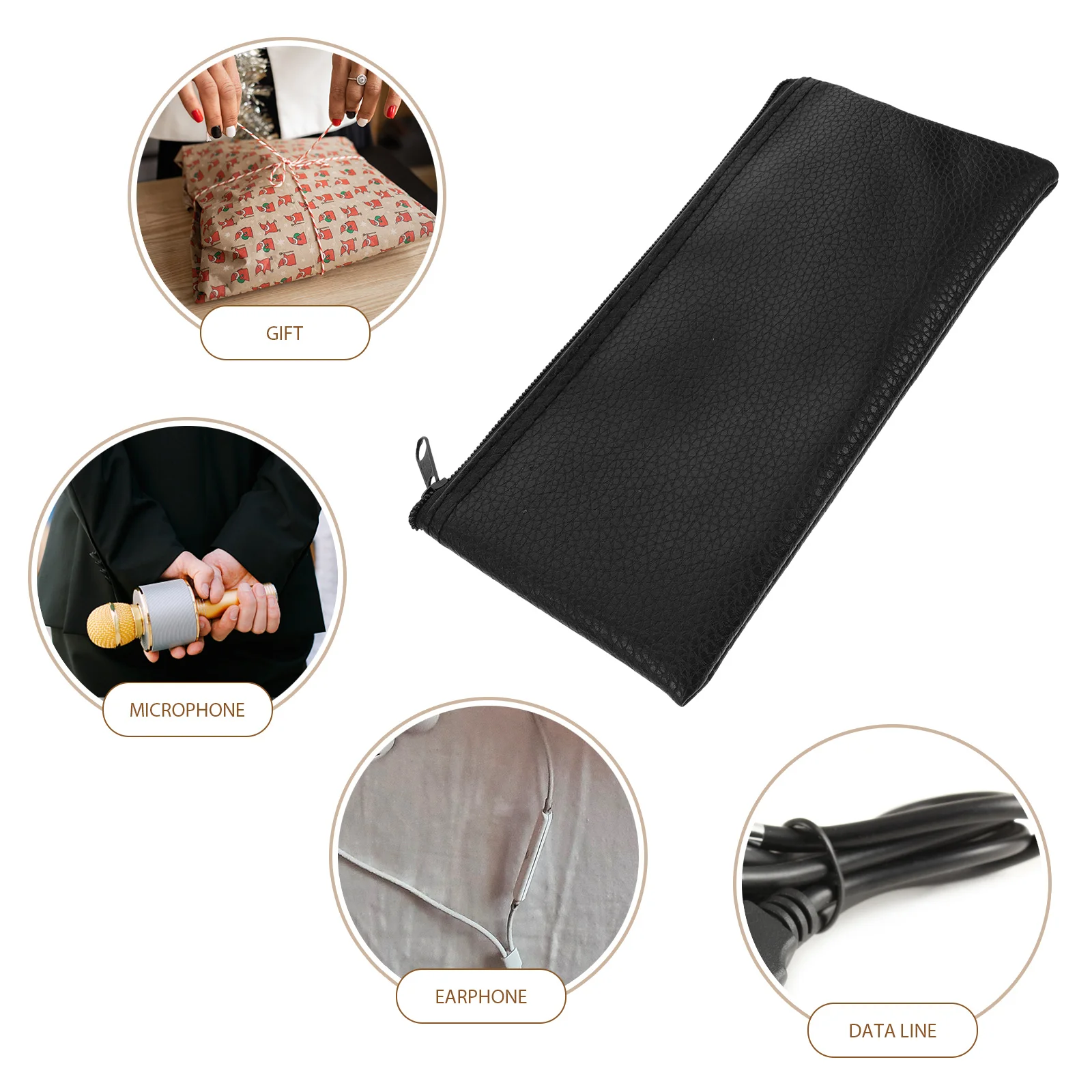 Microphone Bag Tear Resistant Durable Zipper Case for Wireless Mic Phone Accessories Black Color Portable Storage
Microphone Bag Tear Resistant Durable Zipper Case for Wireless Mic Phone Accessories Black Color Portable Storage