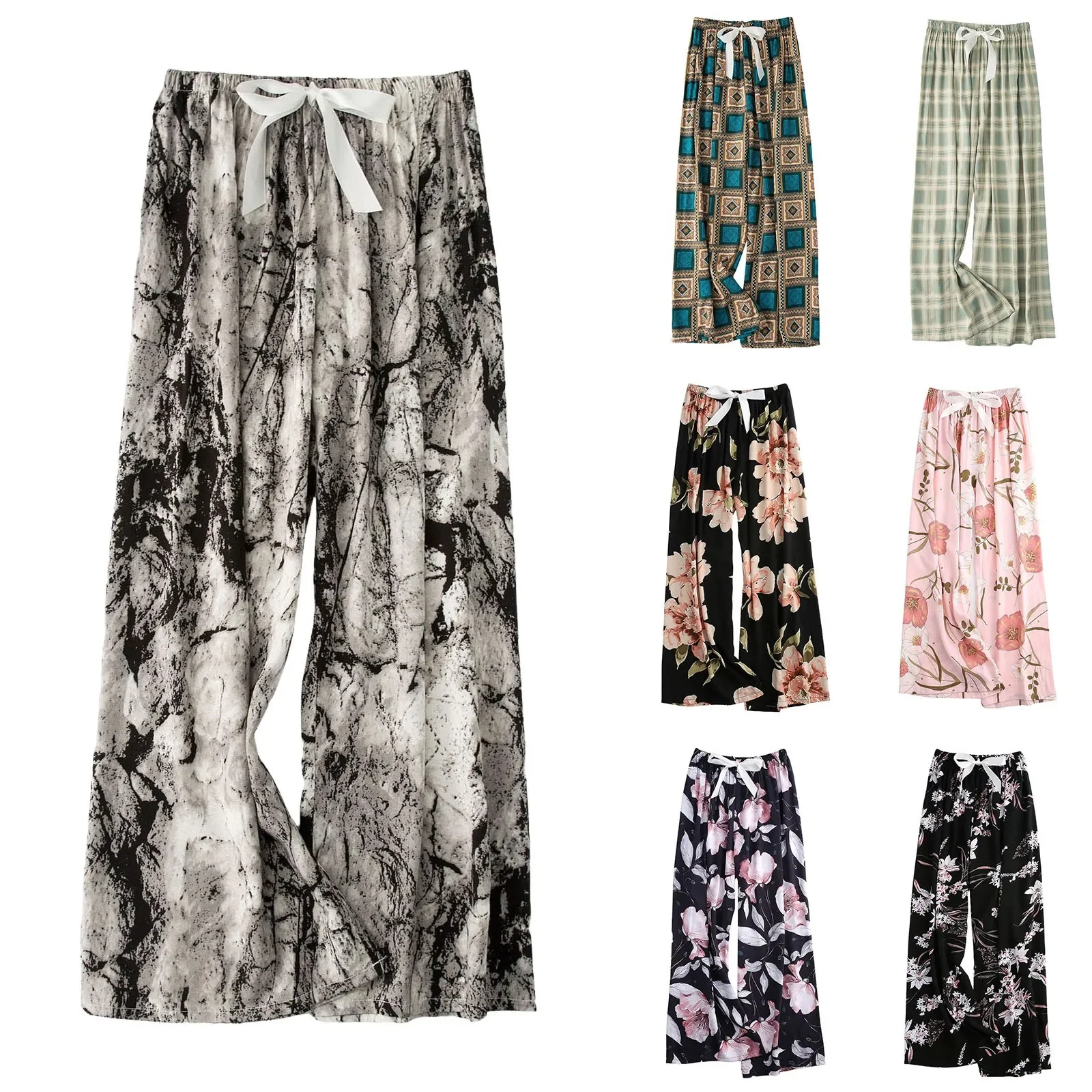 Summer New Cotton Silk Pajama Pants Women Thin Large Size Loose Floral Trousers Wide Leg Trousers Pregnant Tan Pants for Women
Summer New Cotton Silk Pajama Pants Women Thin Large Size Loose Floral Trousers Wide Leg Trousers Pregnant Tan Pants for Women