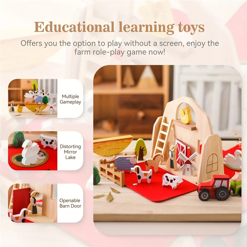 DELAM-18Pcs Farm Animals Barn Wooden Montessori Stacking For Toddlers Red Barn Farm Pretend Playset Birthday Gift
DELAM-18Pcs Farm Animals Barn Wooden Montessori Stacking For Toddlers Red Barn Farm Pretend Playset Birthday Gift