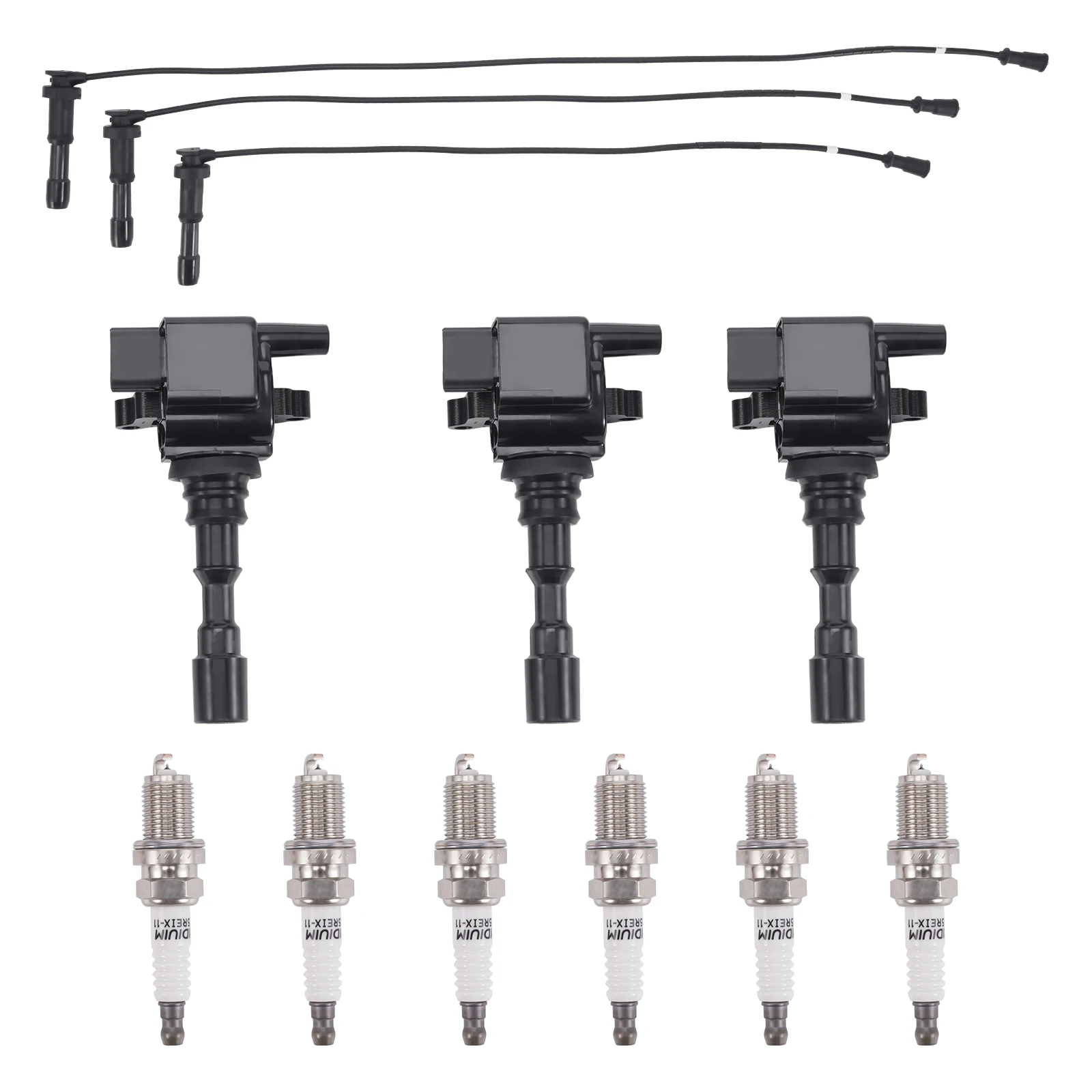 Ignition Coil Spark Plug Wire Set for Kia Sorento 3.5L V6 2003-2006 Models
Ignition Coil Spark Plug Wire Set for Kia Sorento 3.5L V6 2003-2006 Models