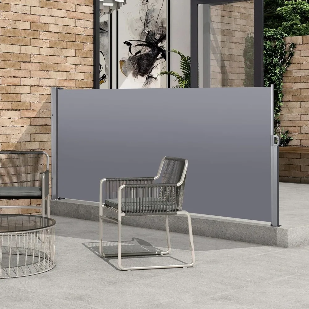 Privacy Retractable Awning -, Waterproof, 118.1" X 62.99" (Dark Grey) Balcony Patio Screen Divider Retractable, Grey
Privacy Retractable Awning -, Waterproof, 118.1" X 62.99" (Dark Grey) Balcony Patio Screen Divider Retractable, Grey