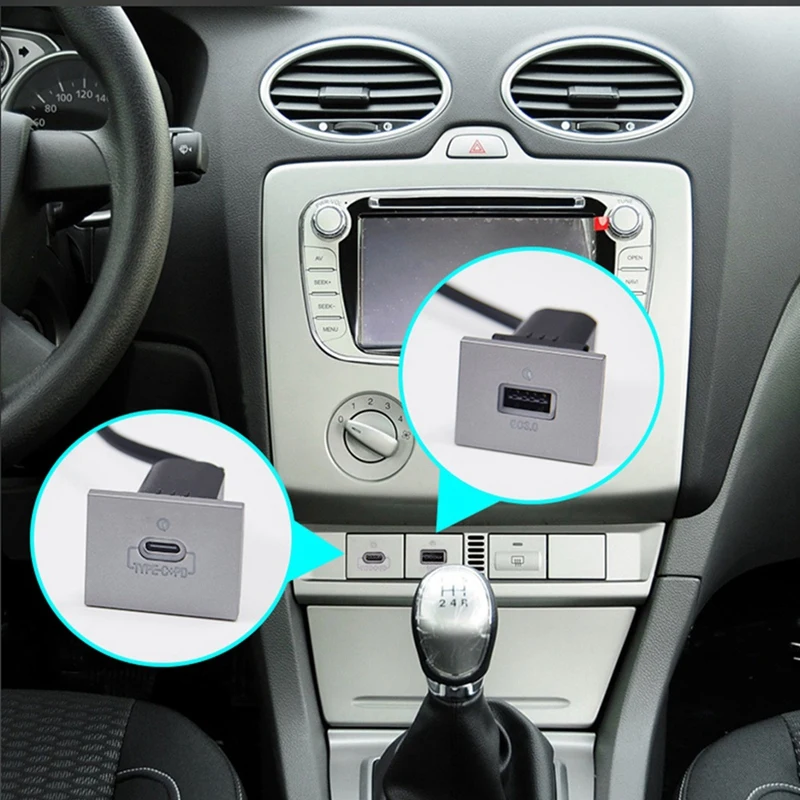 Car QC3.0+PD Fast Charger Socket 12V/24V USB Charging Outlet Power Adapter For Ford Focus 2005-2015
Car QC3.0+PD Fast Charger Socket 12V/24V USB Charging Outlet Power Adapter For Ford Focus 2005-2015