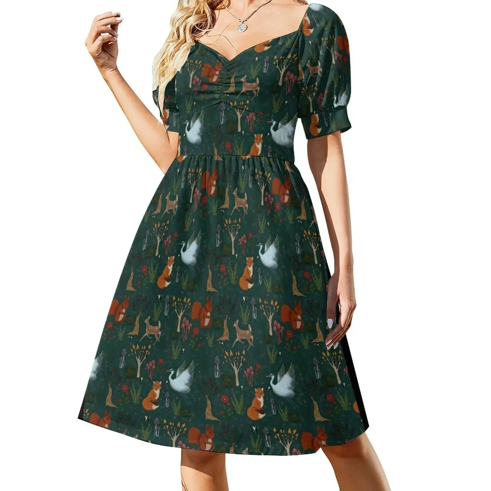 Woodland Whimsy Short-Sleeved Dress luxury evening dresses for women 2025 Women's dresses Dress
Woodland Whimsy Short-Sleeved Dress luxury evening dresses for women 2025 Women's dresses Dress