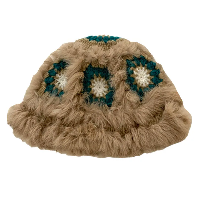 Women Winter Rabbit Fur Warm Cute Plush Cap Stylish Crochet Bucket Hats Big Head Casual Knitted Versatile And Showcasing Face
Women Winter Rabbit Fur Warm Cute Plush Cap Stylish Crochet Bucket Hats Big Head Casual Knitted Versatile And Showcasing Face