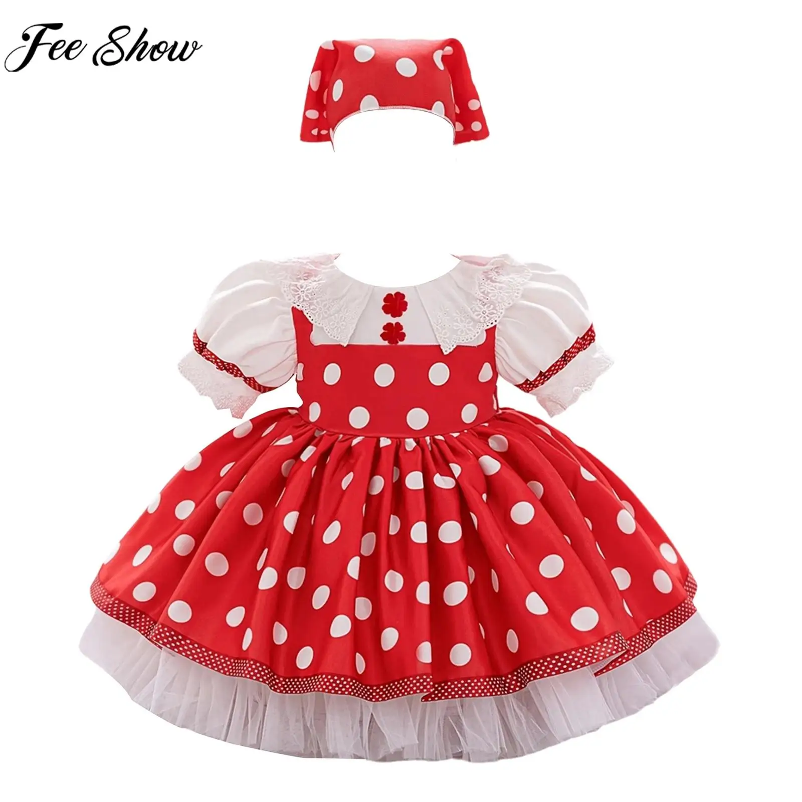 Baby Girls Halloween Princess Cosplay Dress Puff Sleeves Color Block Mesh Tutu Gown with Hat Birthday Party Photography Costume
Baby Girls Halloween Princess Cosplay Dress Puff Sleeves Color Block Mesh Tutu Gown with Hat Birthday Party Photography Costume