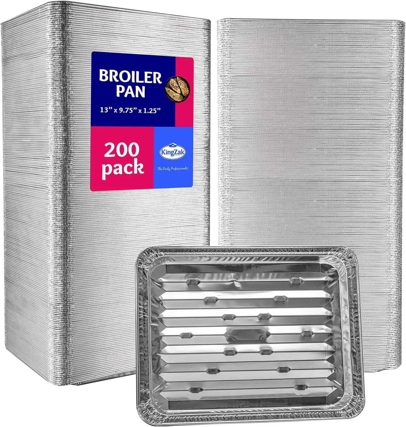 Aluminum Foil Broiler Pans, Grill Liners, (200 Pack) Sheet Pans for Oven, Roasting Rack, Disposable Aluminum Trays
Aluminum Foil Broiler Pans, Grill Liners, (200 Pack) Sheet Pans for Oven, Roasting Rack, Disposable Aluminum Trays