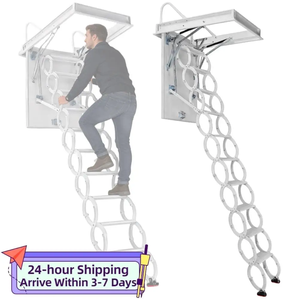 Hidden Mount Attic Extension Stairs Heavy Duty 660LBS Capacity Attic Ceiling Pull Down Ladder for Basement
Hidden Mount Attic Extension Stairs Heavy Duty 660LBS Capacity Attic Ceiling Pull Down Ladder for Basement