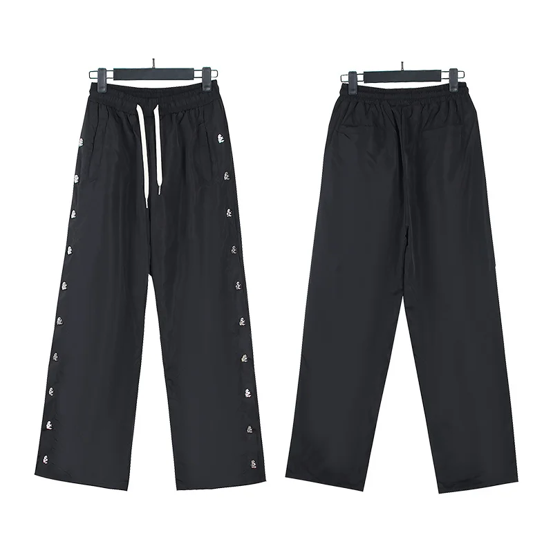 Loose Fit Straight Leg Trousers for Men Casual Sportswear Nylon Woven Dstring High Street Hip Hop Trendy Brand HELL
Loose Fit Straight Leg Trousers for Men Casual Sportswear Nylon Woven Dstring High Street Hip Hop Trendy Brand HELL