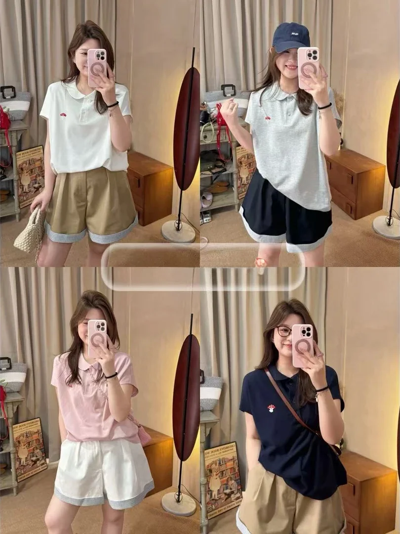 Casual Embroidered Shirt Set Women's Short Sleeve High Waist Short Pants Slimming Versatile Spring Summer New Arrival
Casual Embroidered Shirt Set Women's Short Sleeve High Waist Short Pants Slimming Versatile Spring Summer New Arrival
