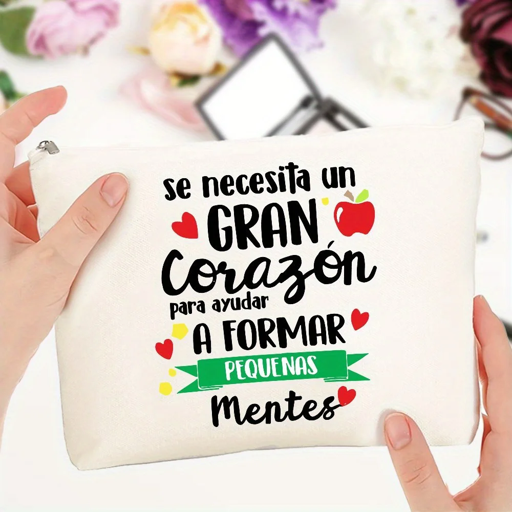 Spanish Quote Makeup Bag Aesthetic Travel Toiletry Organizer with Design Durable Polyester Cosmetic Pouch Women Gift for Mom
Spanish Quote Makeup Bag Aesthetic Travel Toiletry Organizer with Design Durable Polyester Cosmetic Pouch Women Gift for Mom